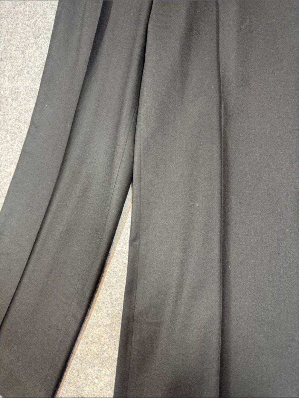 Lida Baday Black Wide Leg Wool Pants Size 8 Minimalist Career Trousers Classic - Picture 10 of 16